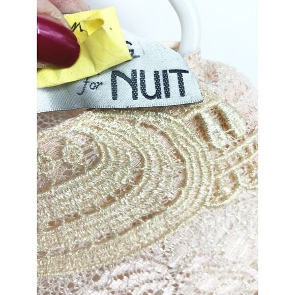 Vintage Ricki Lang for Nuit Prom Dance Party Lace Dress Sheer Skirt Size 4 - Picture 5 of 6